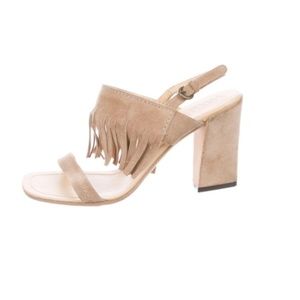 Authentic MIU MIU Fringe Suede Sandals